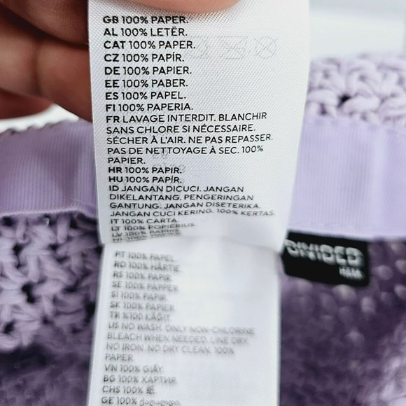 Divided H&M Bucket Hat L Lavender Purple Paper Floppy 90s Retro Vintage Classic - Picture 9 of 13